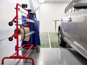 paint booth with spray booth supplies